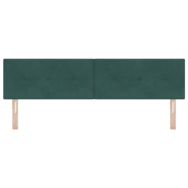 LED sengegavl med LED-lysstrimler Grøn 180 cm Fløjl