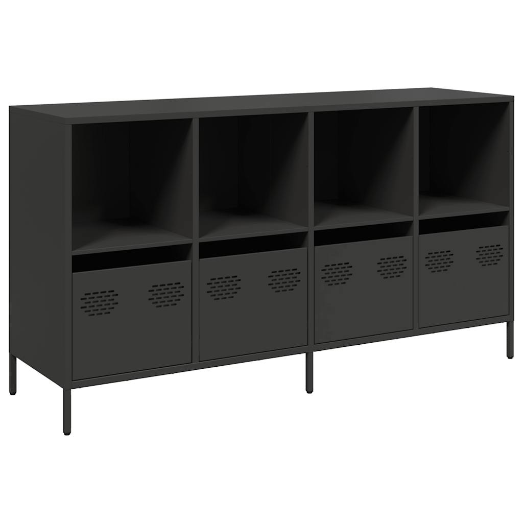 skænk 135x39x73,5 cm koldvalset stål sort