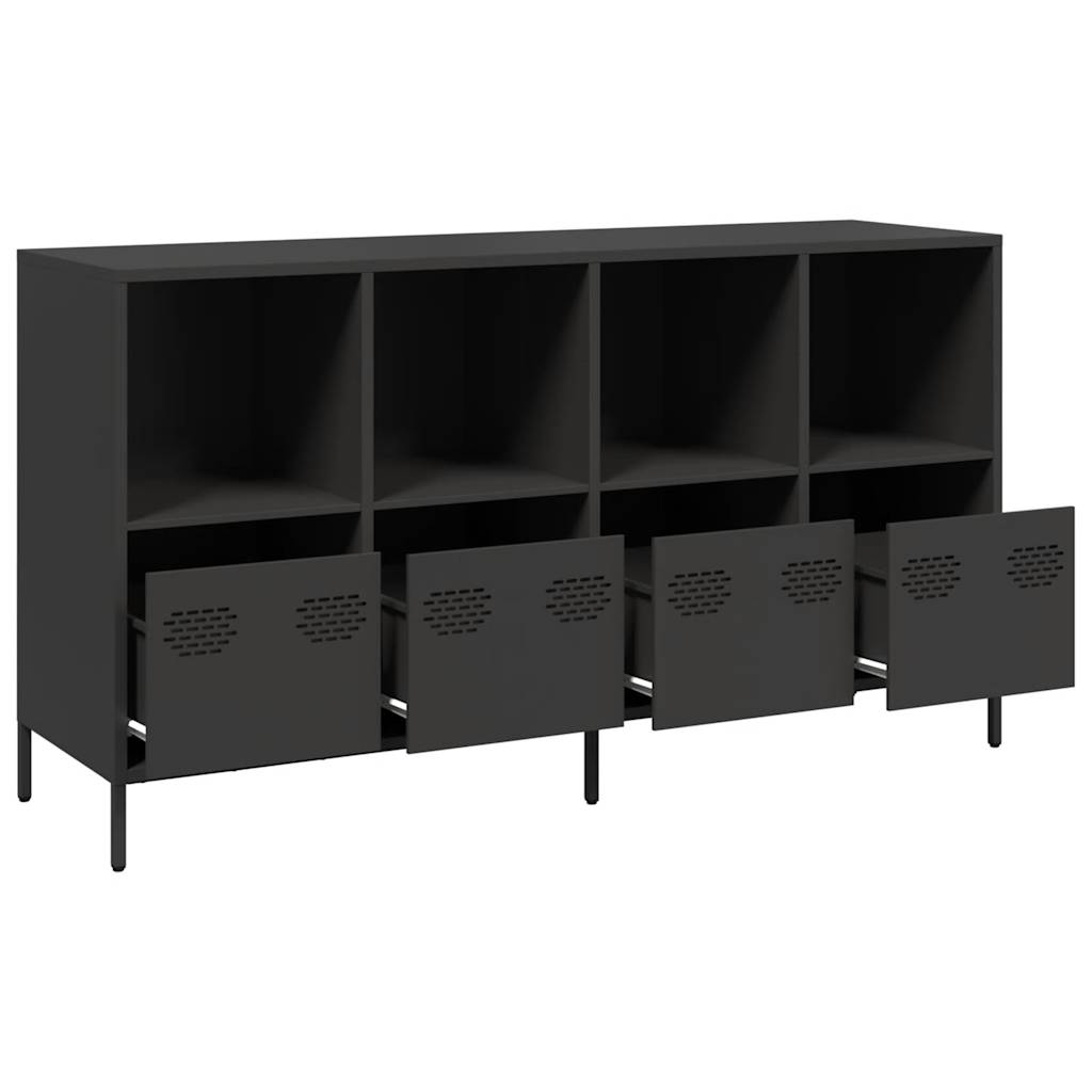 skænk 135x39x73,5 cm koldvalset stål sort