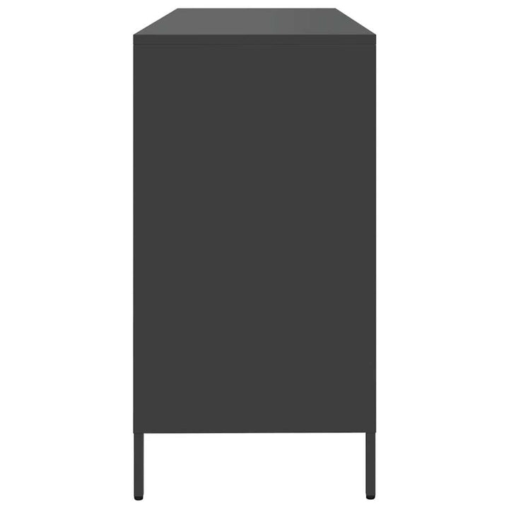 skænk 135x39x73,5 cm koldvalset stål sort