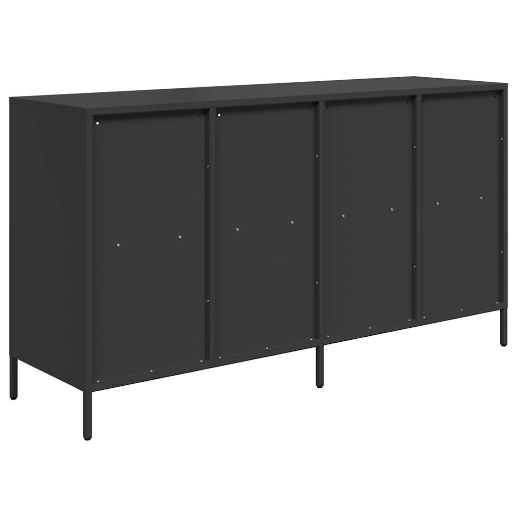skænk 135x39x73,5 cm koldvalset stål sort