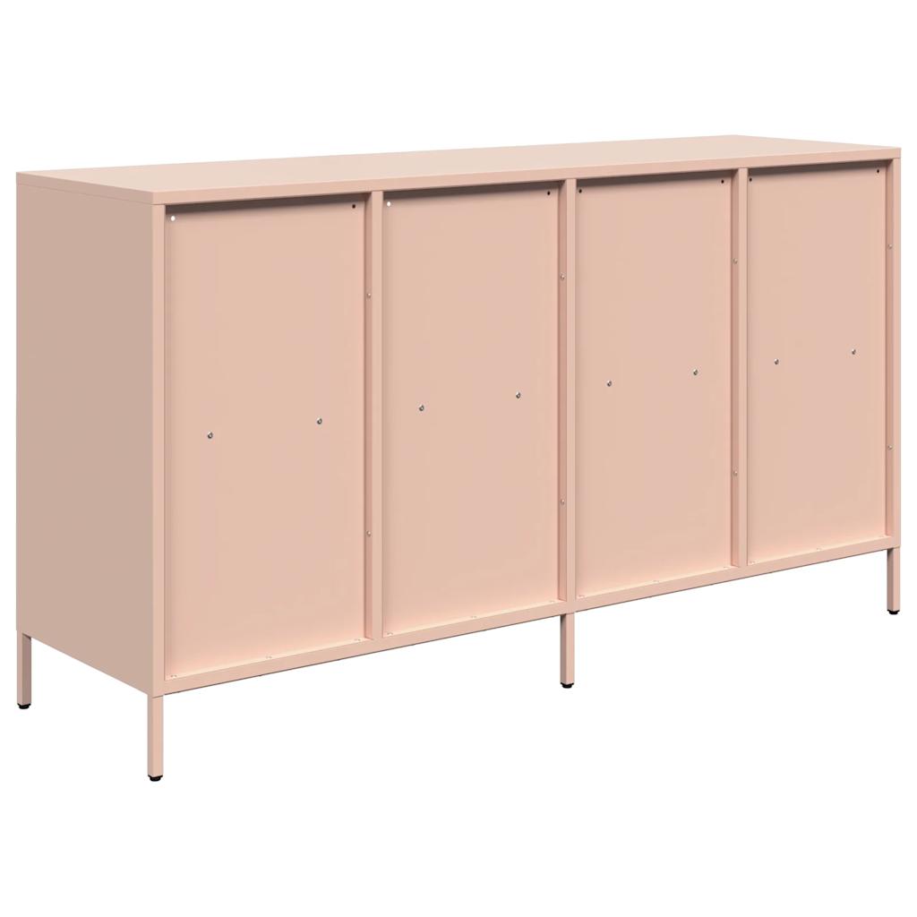 skænk 135x39x73,5 cm koldvalset stål lyserød
