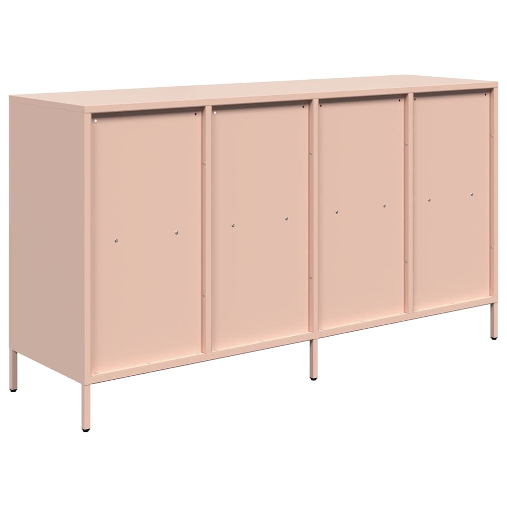 skænk 135x39x73,5 cm koldvalset stål lyserød