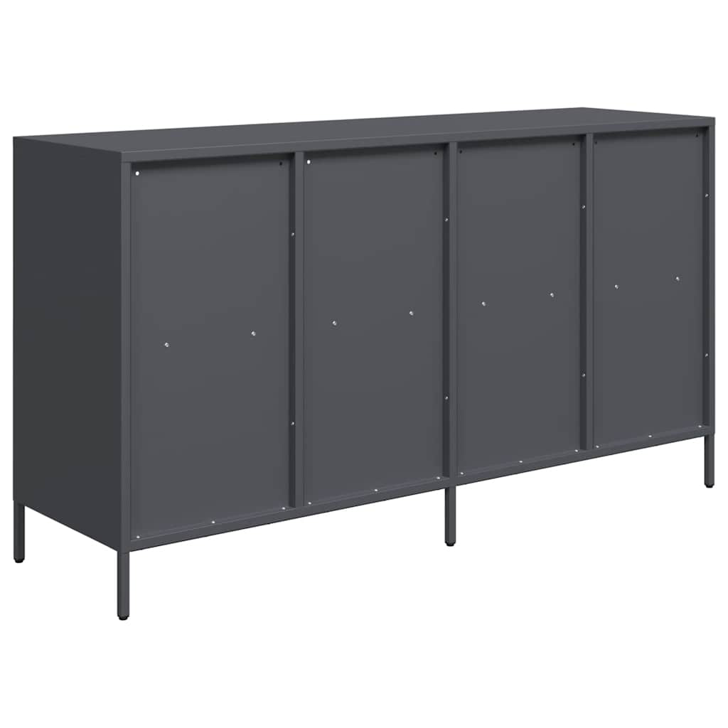 skænk 135x39x73,5 cm koldvalset stål antracitgrå