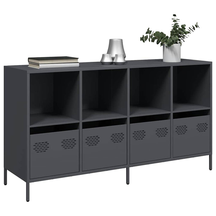 skænk 135x39x73,5 cm koldvalset stål antracitgrå
