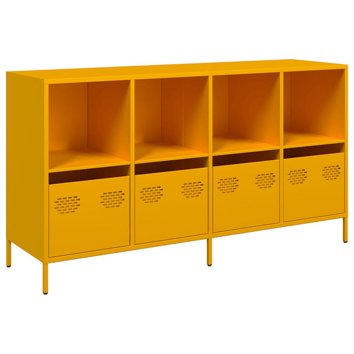 skab 135x39x73,5 cm koldvalset stål sennepsgul