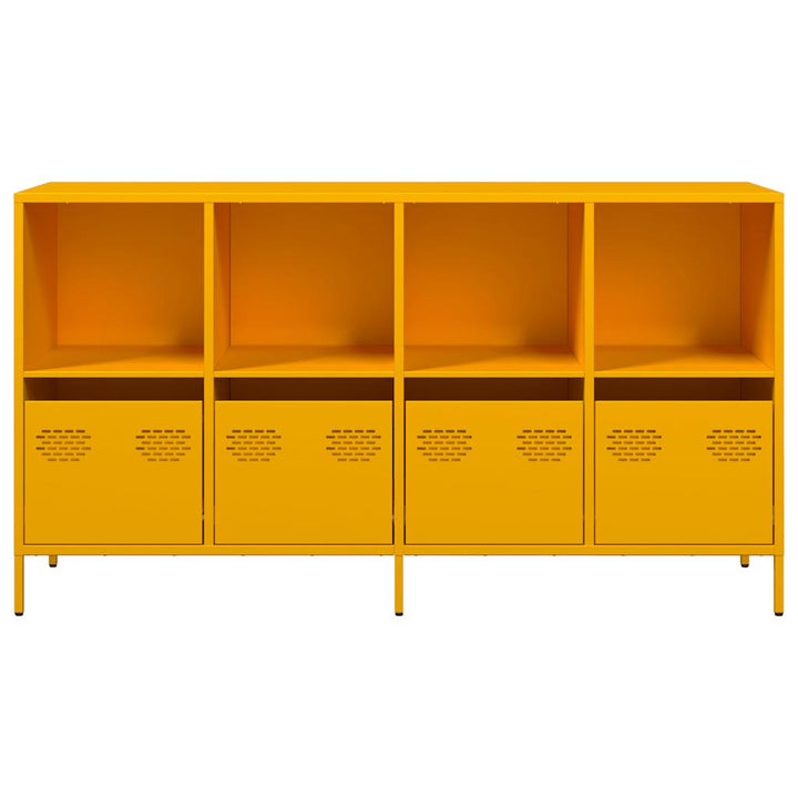 skab 135x39x73,5 cm koldvalset stål sennepsgul