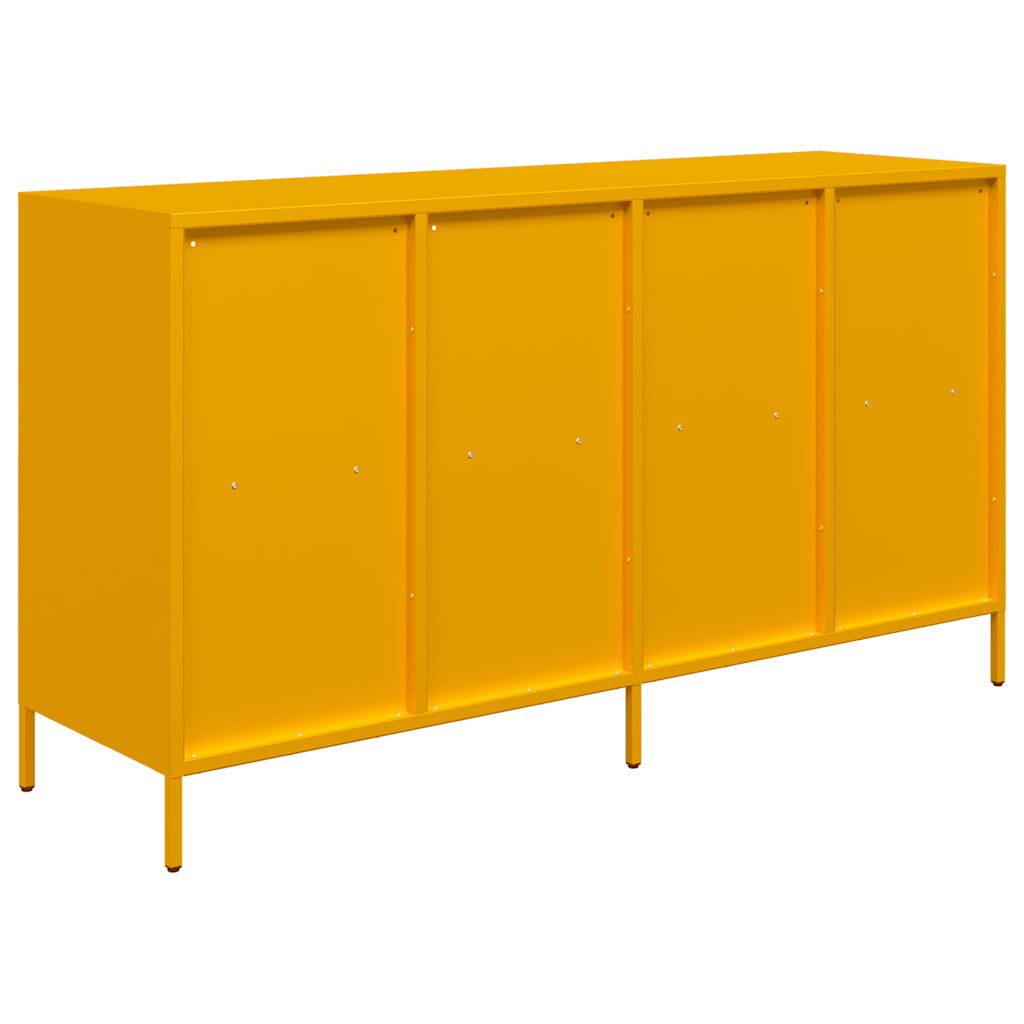 skab 135x39x73,5 cm koldvalset stål sennepsgul