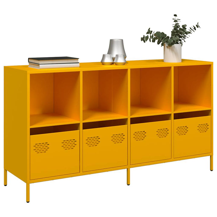 skab 135x39x73,5 cm koldvalset stål sennepsgul