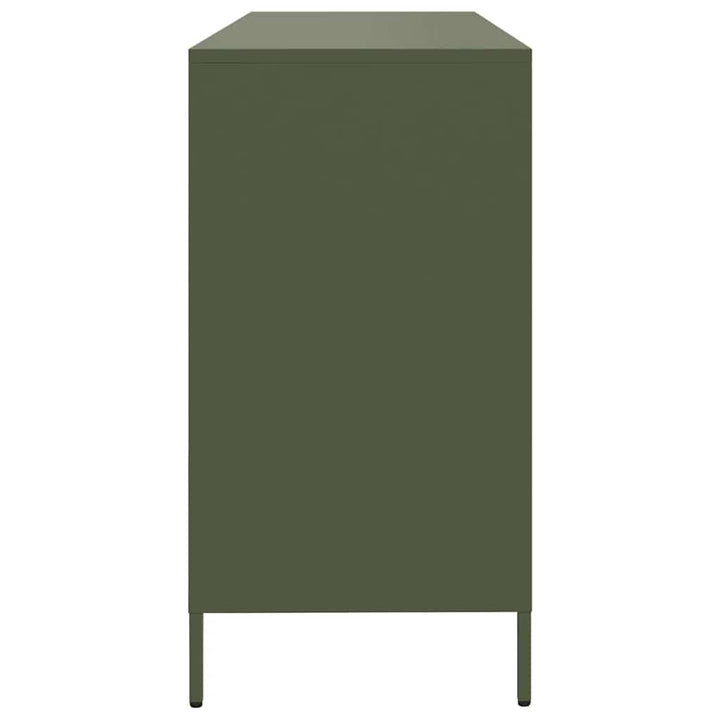 skab 135x39x73,5 cm koldvalset stål olivengrøn