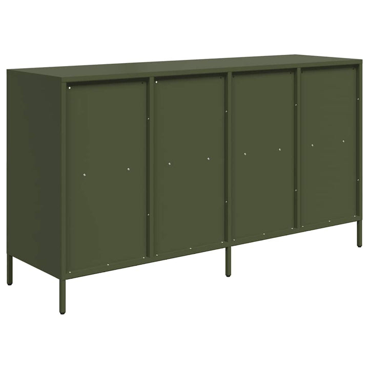 skab 135x39x73,5 cm koldvalset stål olivengrøn