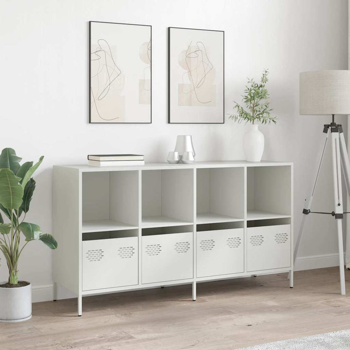 skænk 135x39x73,5 cm koldvalset stål hvid