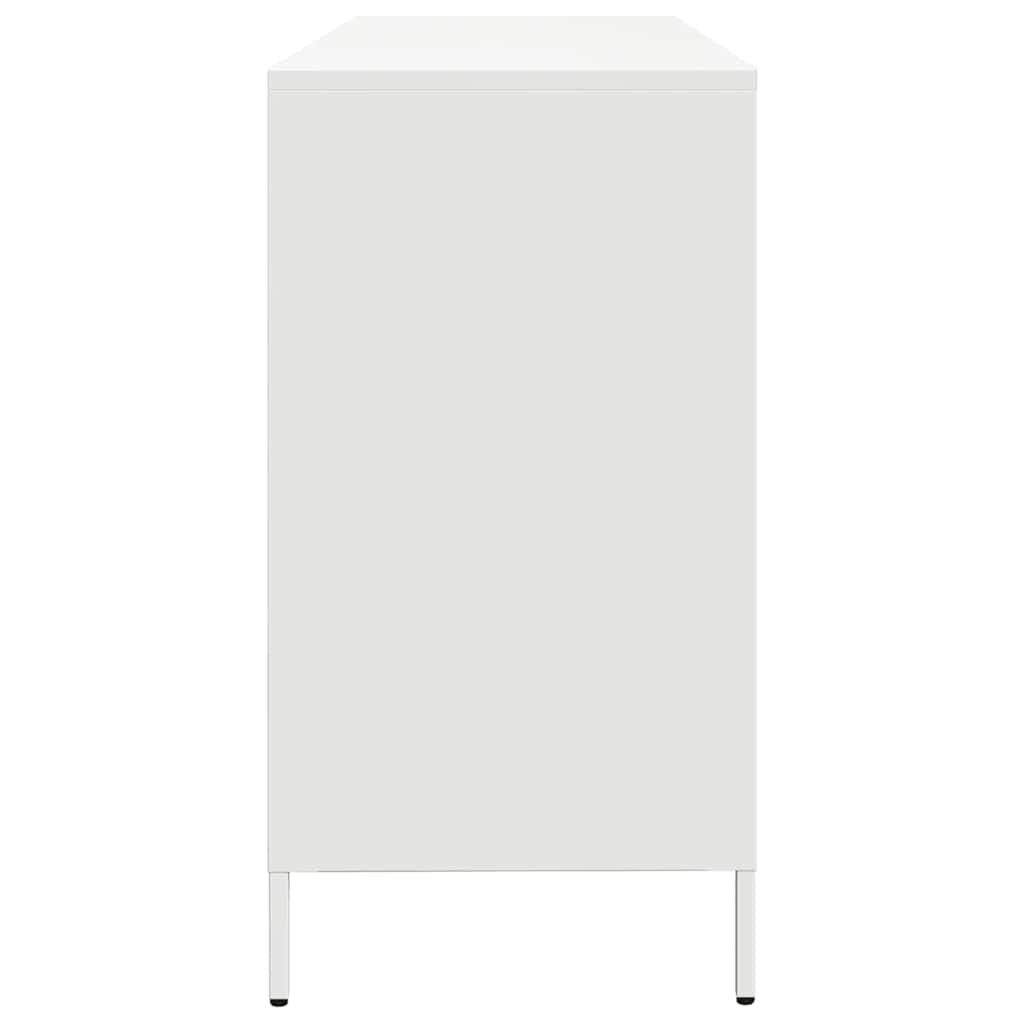 skænk 135x39x73,5 cm koldvalset stål hvid