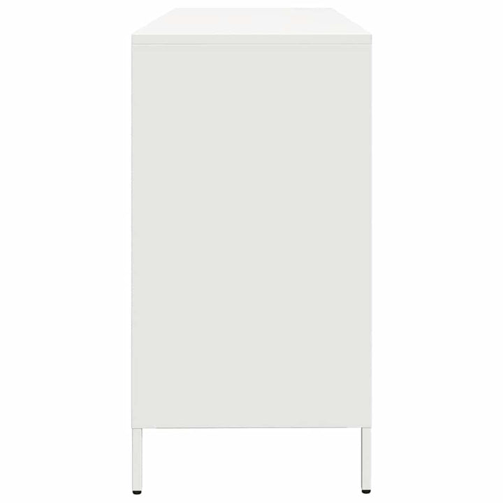 skænk 135x39x73,5 cm koldvalset stål hvid