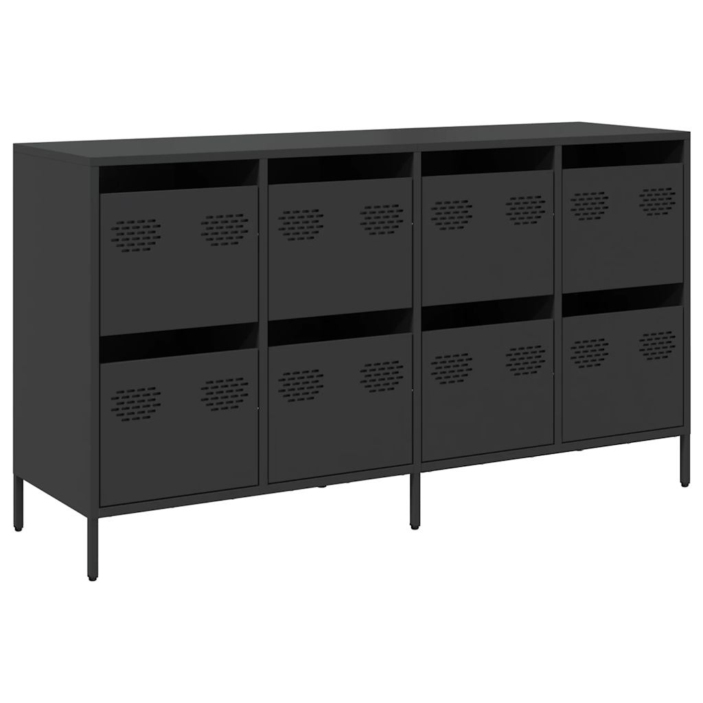 skænk 135x39x73,5 cm koldvalset stål sort