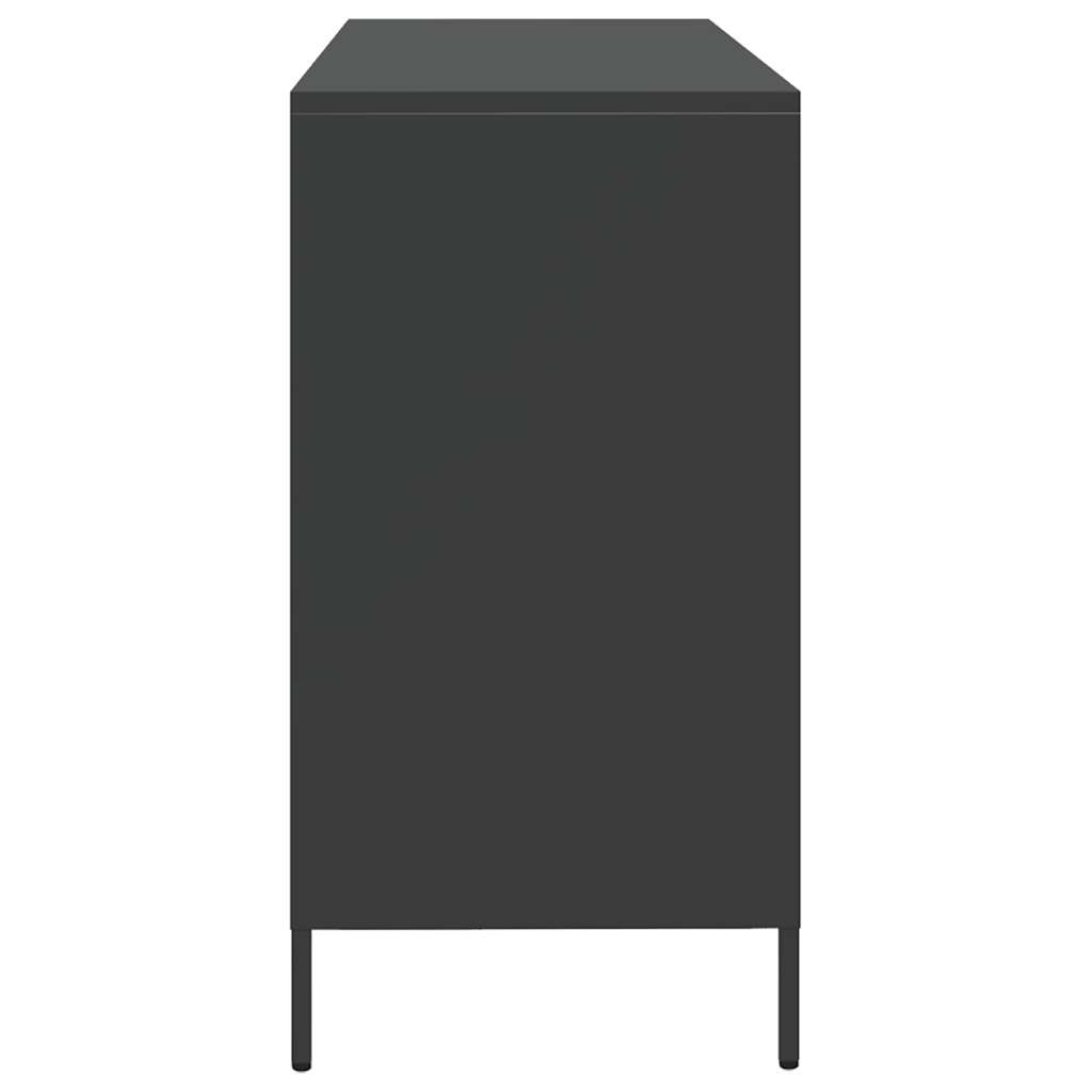skænk 135x39x73,5 cm koldvalset stål sort