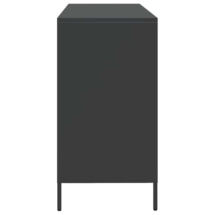 skænk 135x39x73,5 cm koldvalset stål sort