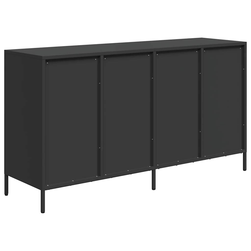 skænk 135x39x73,5 cm koldvalset stål sort