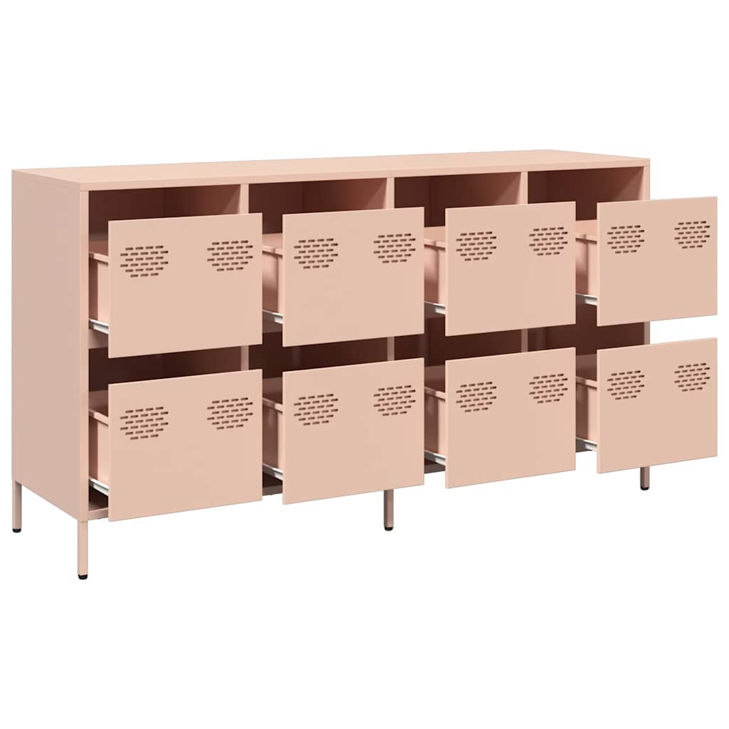 skab 135x39x73,5 cm koldvalset stål lyserød