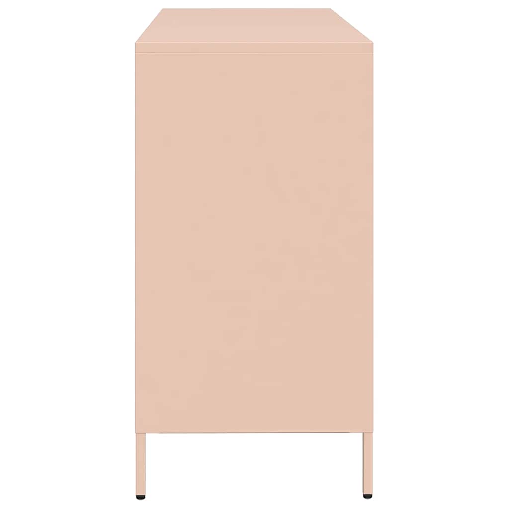 skab 135x39x73,5 cm koldvalset stål lyserød