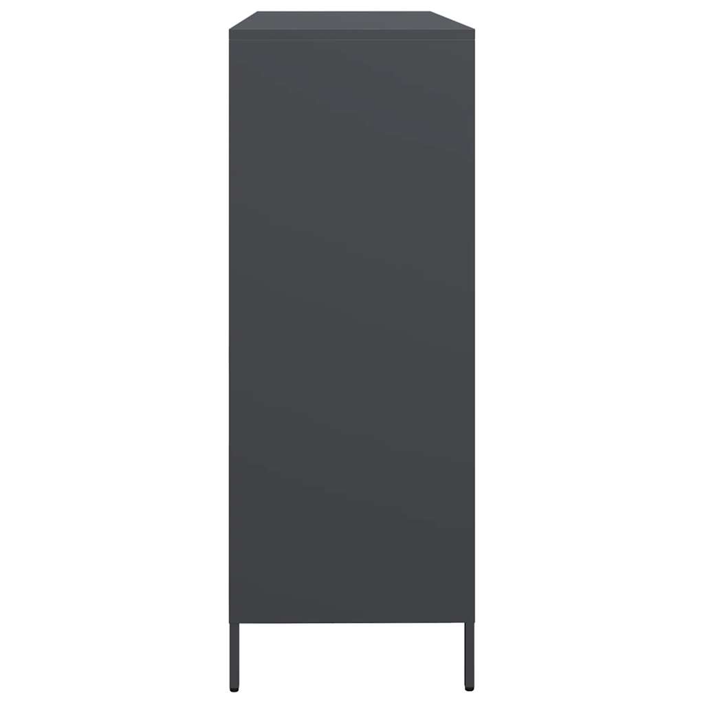 skænk 135x39x103,5 cm koldvalset stål antracitgrå