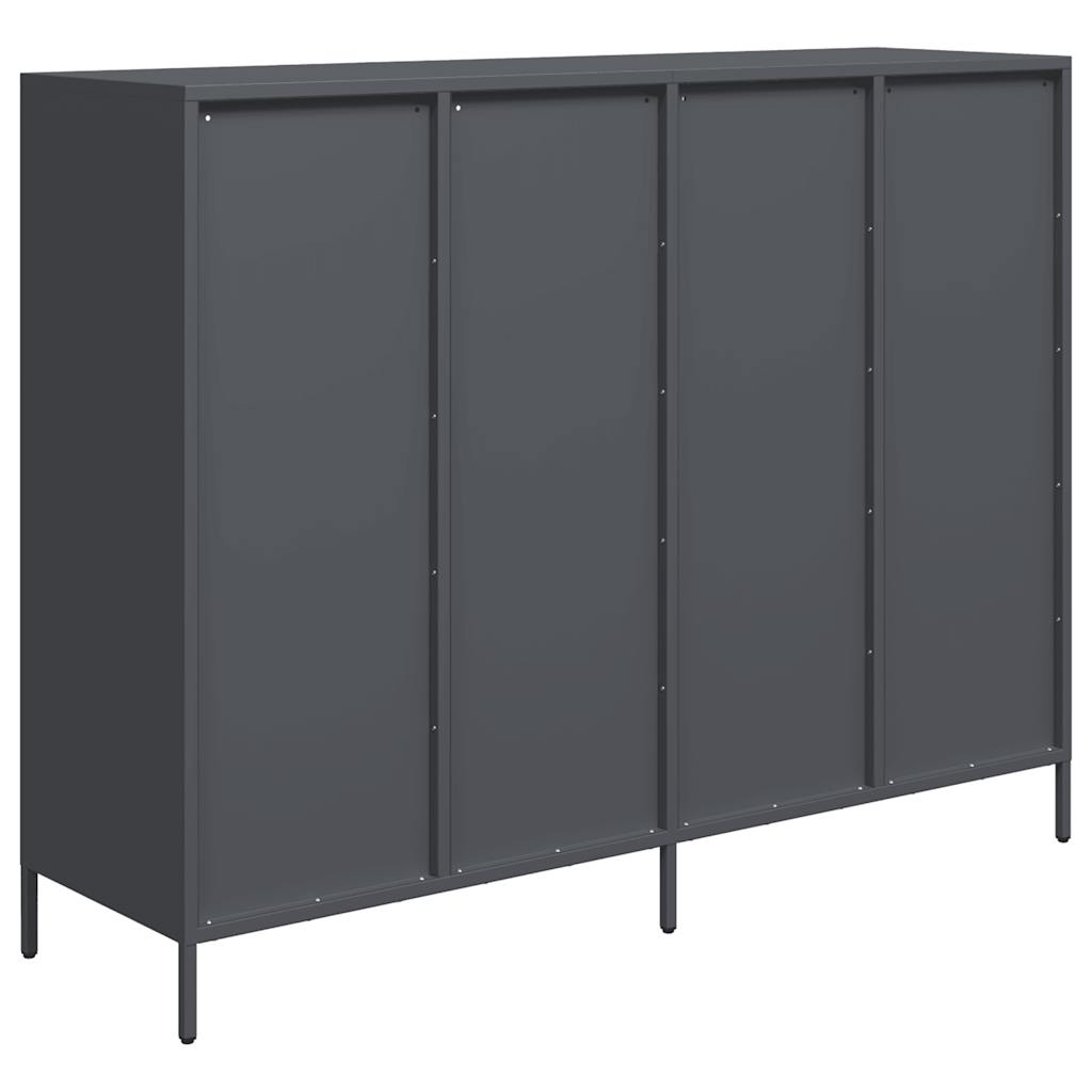 skænk 135x39x103,5 cm koldvalset stål antracitgrå