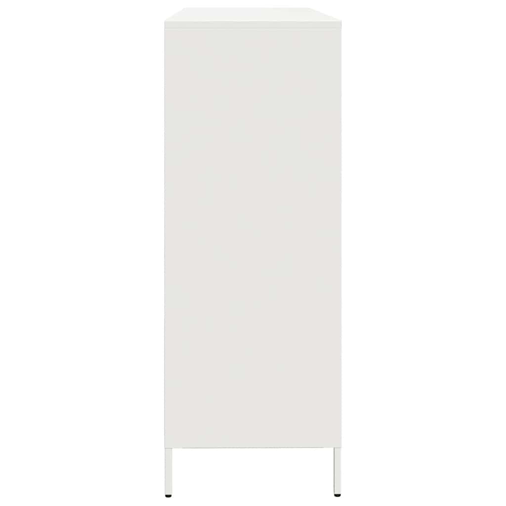 skænk 135x39x103,5 cm koldvalset stål hvid