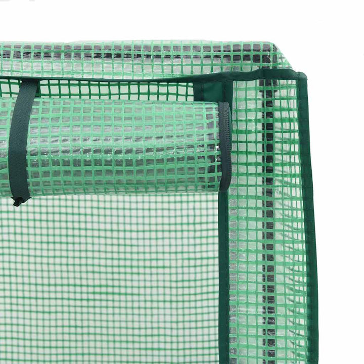 højbed med drivhusovertræk 80x40x123 cm rattan-look