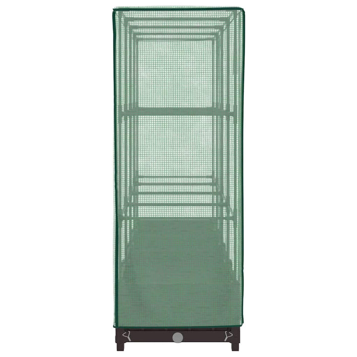 højbed med drivhusovertræk 160x40x123 cm rattan-look