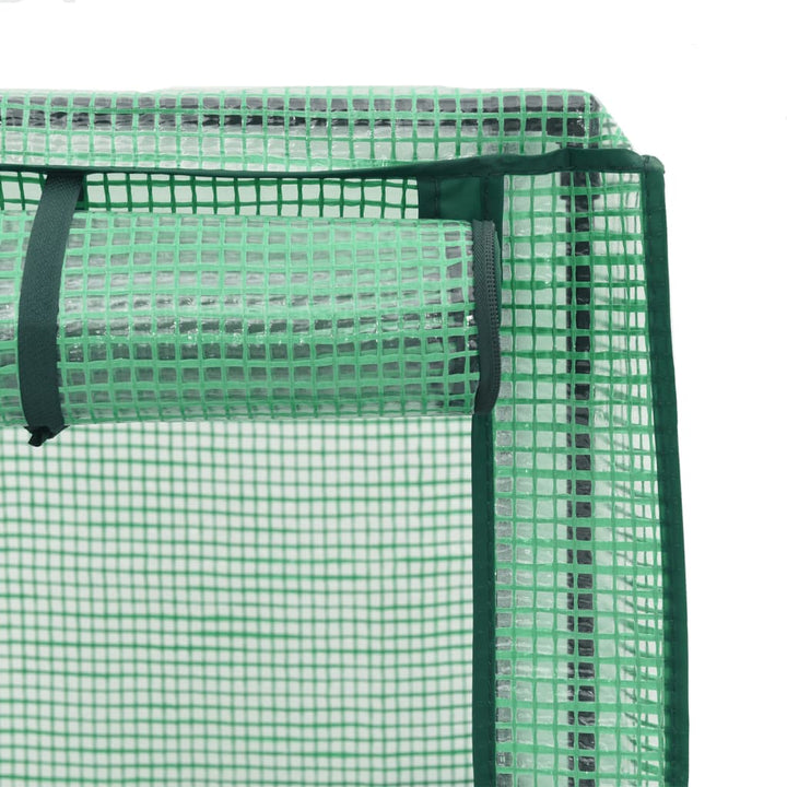 højbed med drivhusovertræk 120x40x140 cm rattan-look