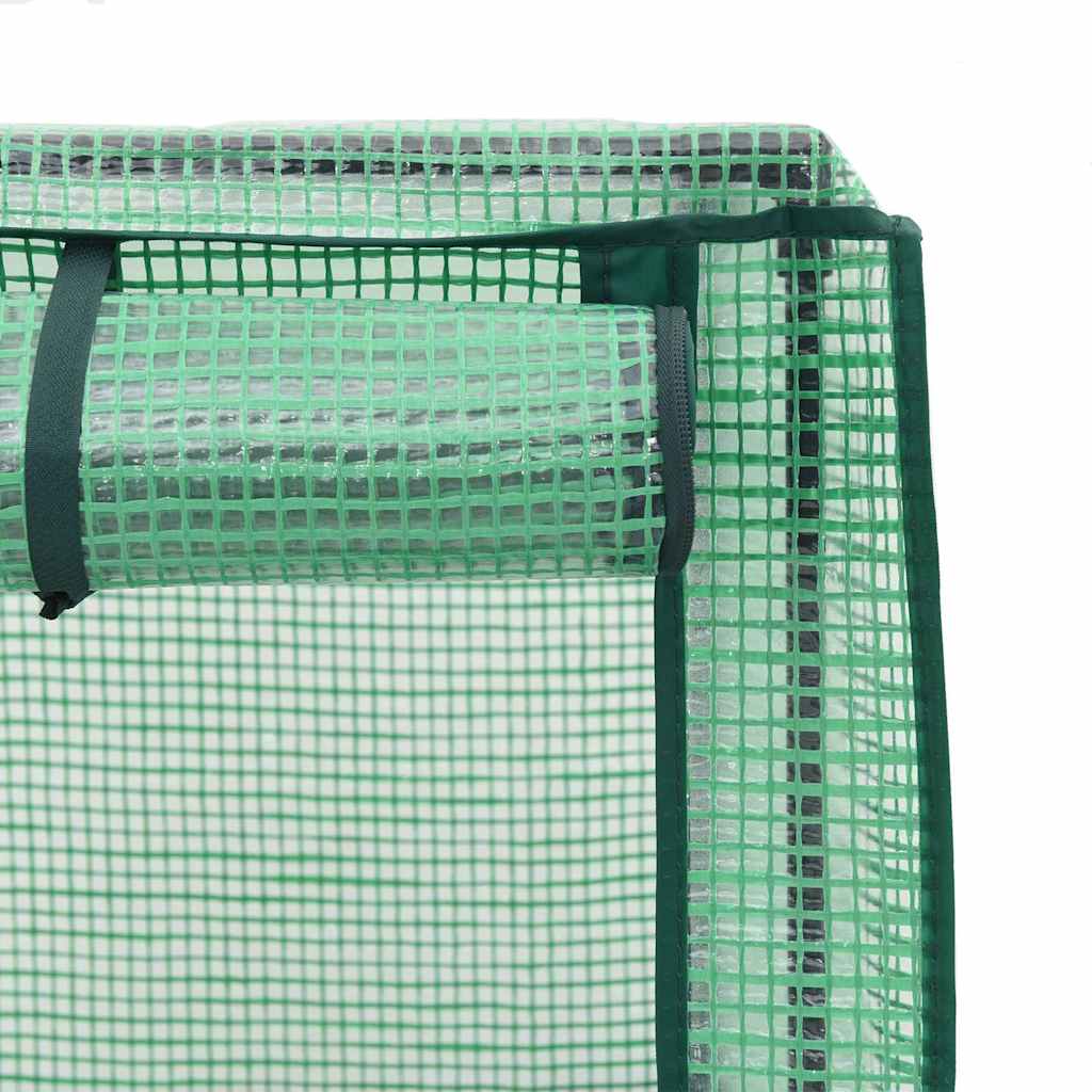 højbed med drivhusovertræk rattan-look 120x40x123 cm