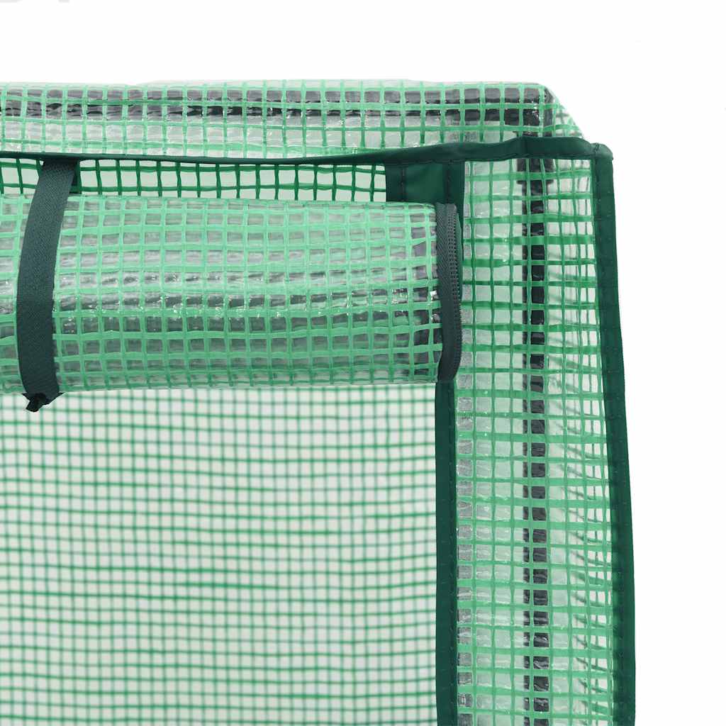 højbed med drivhusovertræk 40x40x139 cm rattan-look