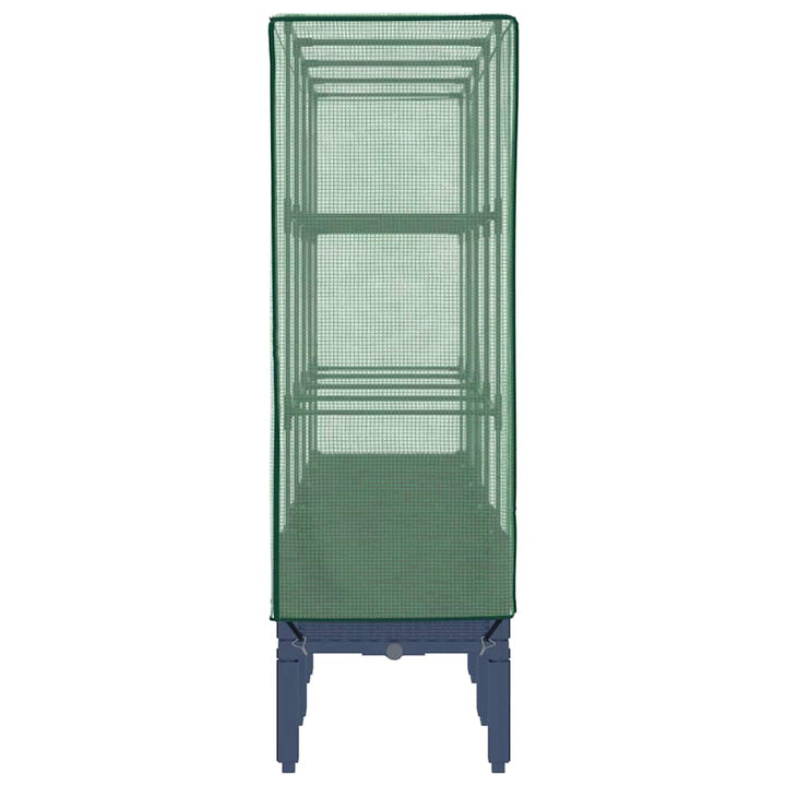 højbed med drivhusovertræk 160x40x140 cm rattan-look