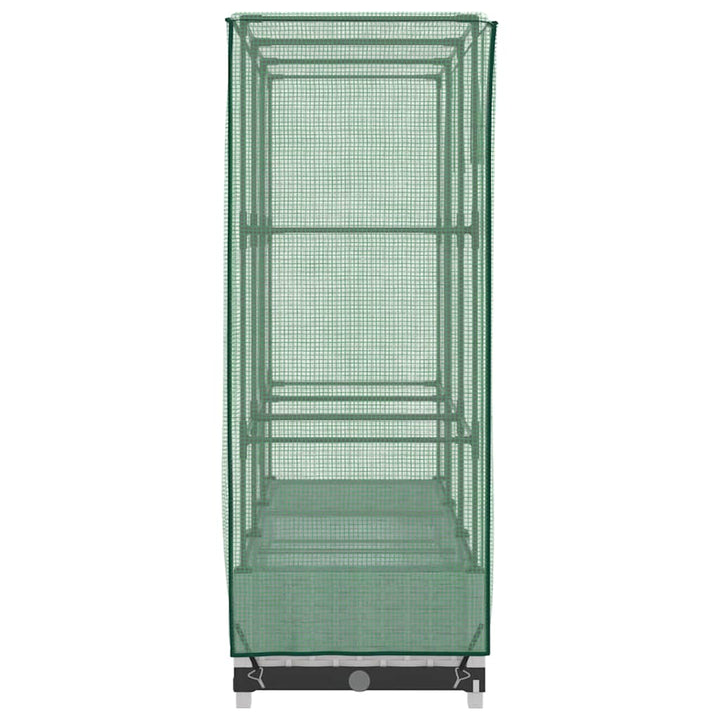 højbed med drivhusovertræk 120x40x123 cm rattan-look