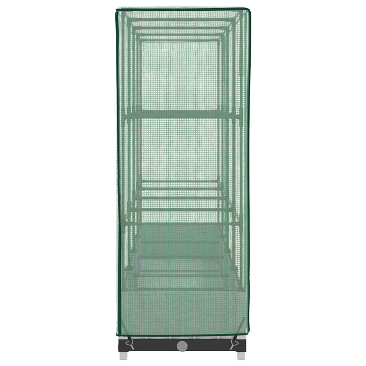 højbed med drivhusovertræk 160x40x123 cm rattan-look