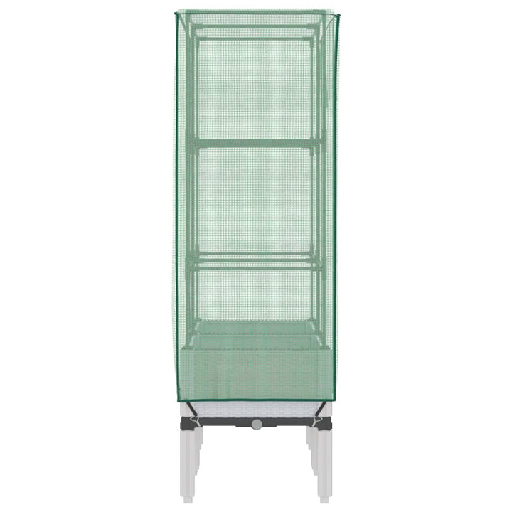 højbed med drivhusovertræk 80x40x140 cm rattan-look