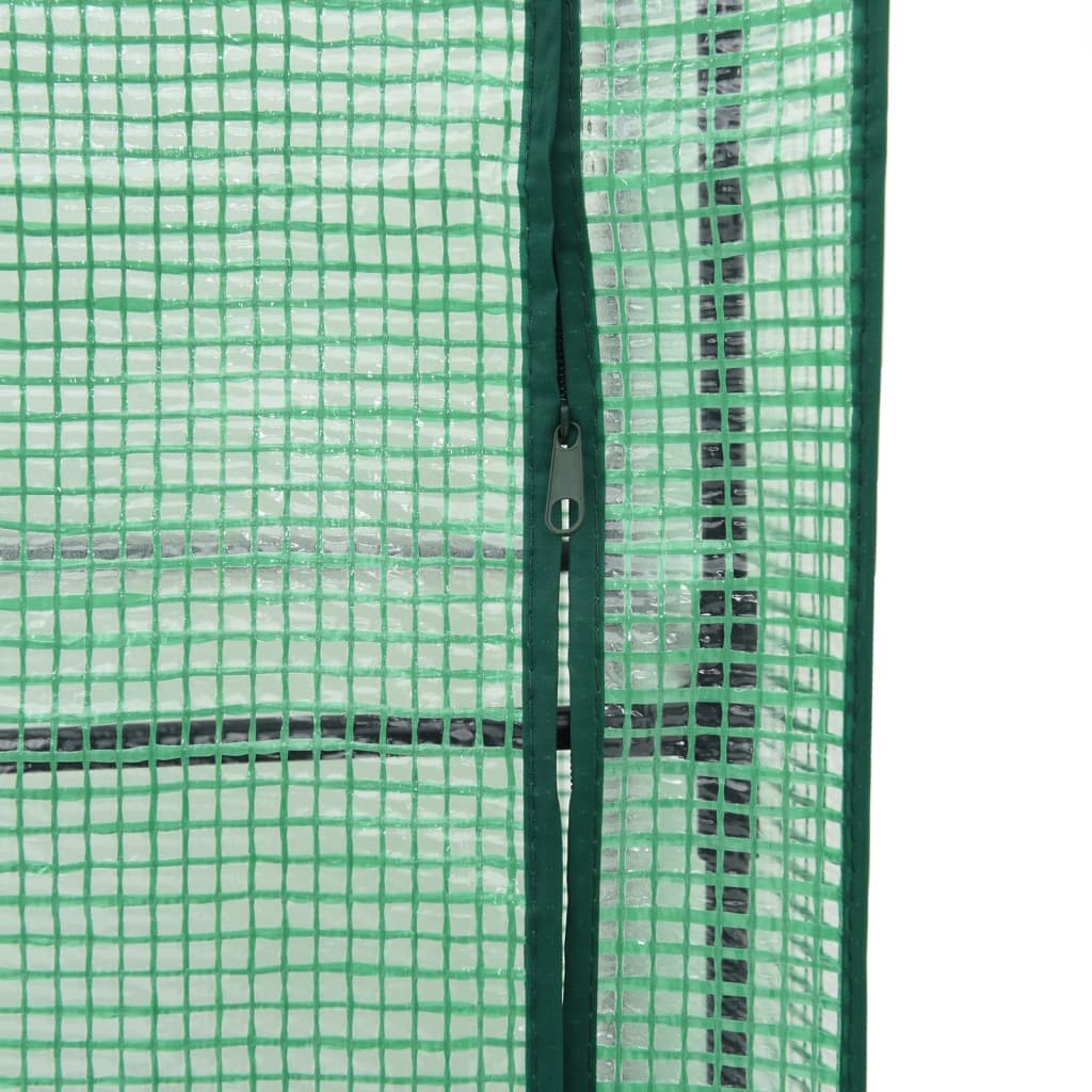højbed med drivhusovertræk 80x40x140 cm rattan-look