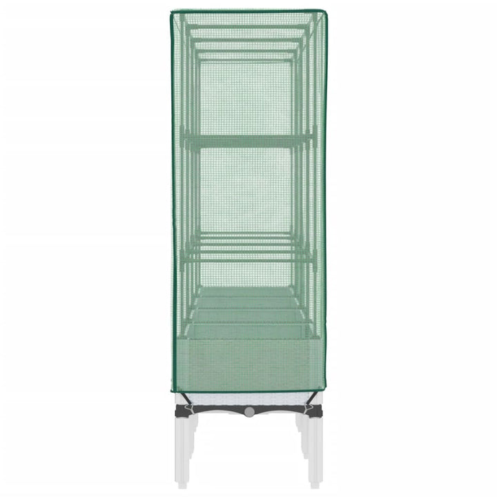 højbed med drivhusovertræk 160x40x140 cm rattan-look