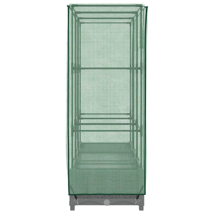 højbed med drivhusovertræk 120x40x123 cm rattan-look
