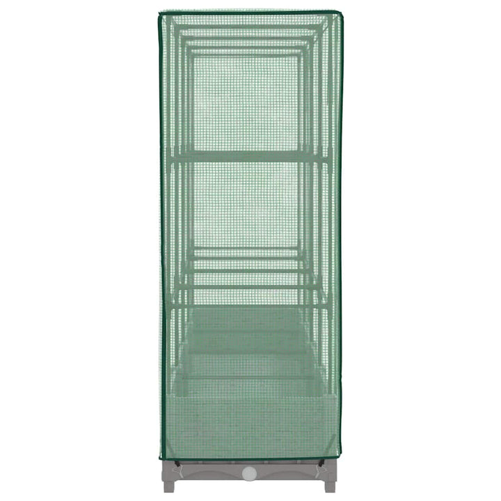 højbed med drivhusovertræk 160x40x123 cm rattan-look