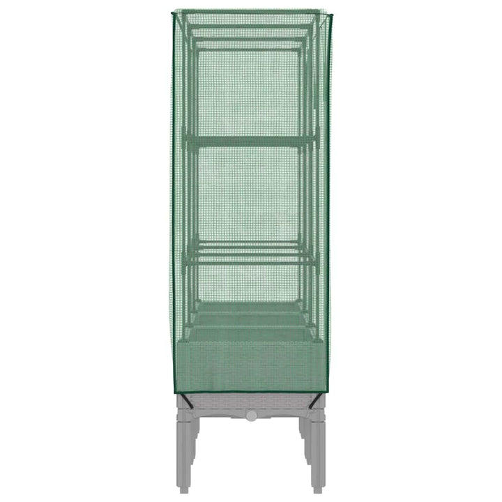 højbed med drivhusovertræk 120x40x140 cm rattan-look