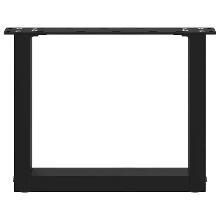 sofabordsben U-formet 2 stk. sort 30x(30-31) cm stål