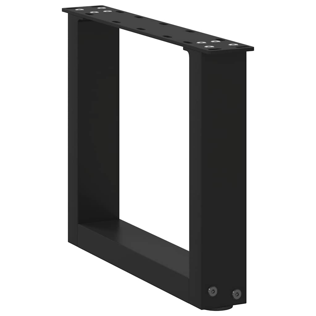sofabordsben U-formet 2 stk. sort 40x(30-31) cm stål