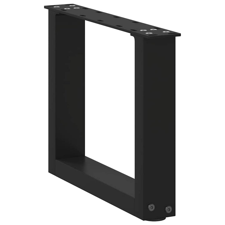 sofabordsben U-formet 2 stk. sort 40x(30-31) cm stål