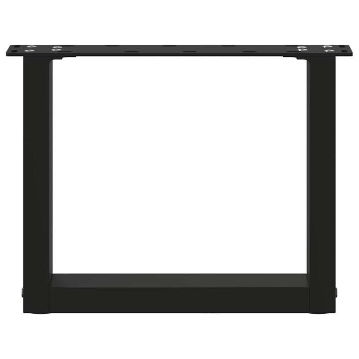 sofabordsben U-formet 2 stk. sort 40x(30-31) cm stål
