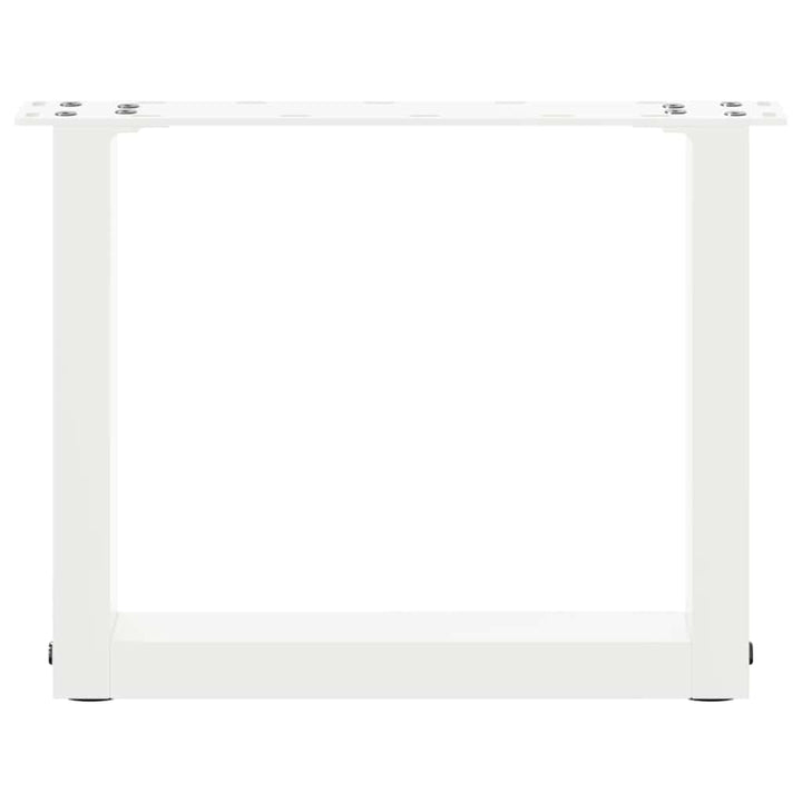 sofabordsben U-formet 2 stk. hvid 40x(30-31) cm stål