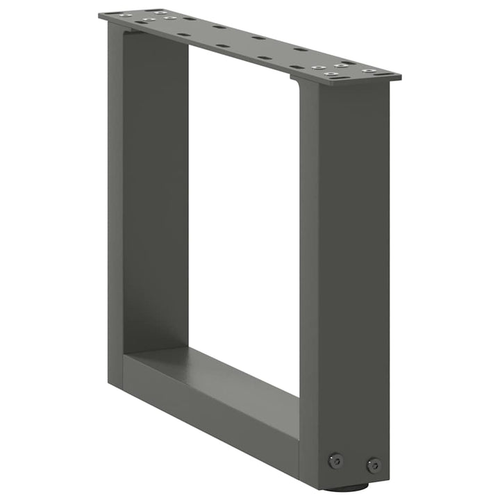 sofabordsben U-formet 2 stk. antracit 40x(30-31) cm stål