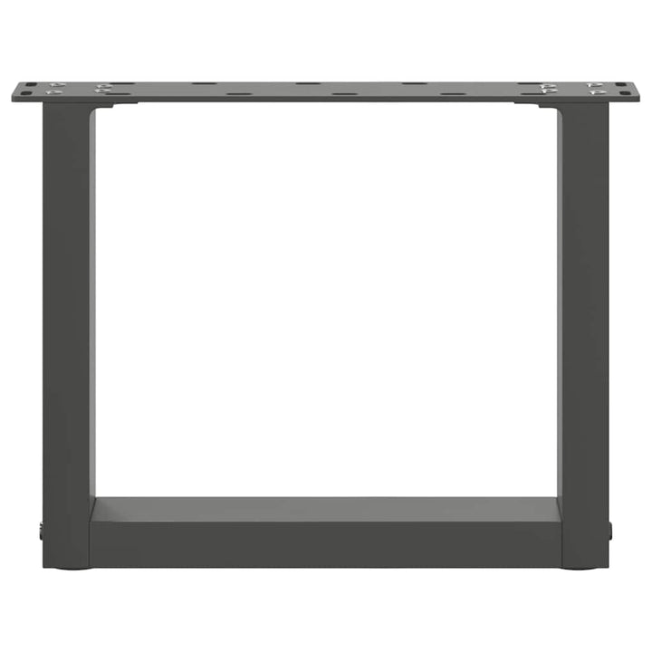 sofabordsben U-formet 2 stk. antracit 40x(30-31) cm stål