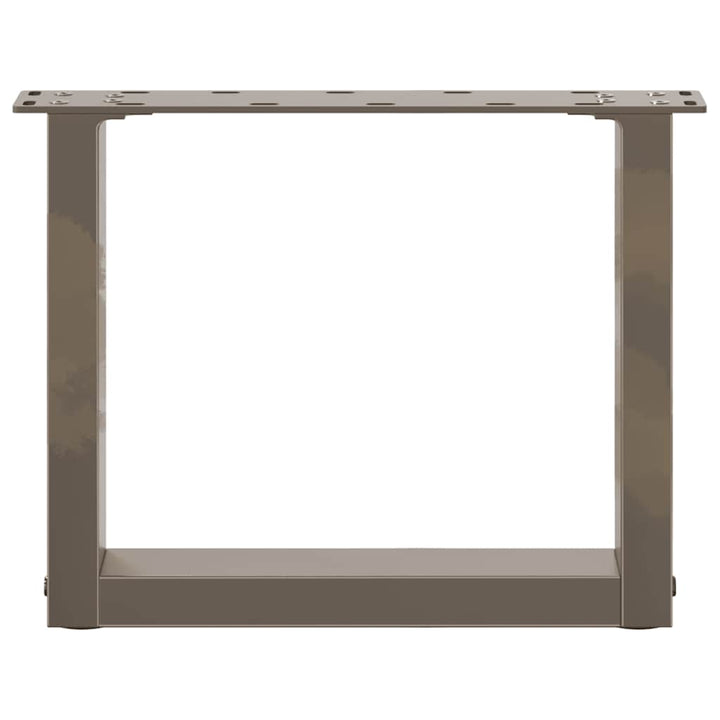 sofabordsben U-formet 2 stk. naturstål 40x(30-31) cm stål