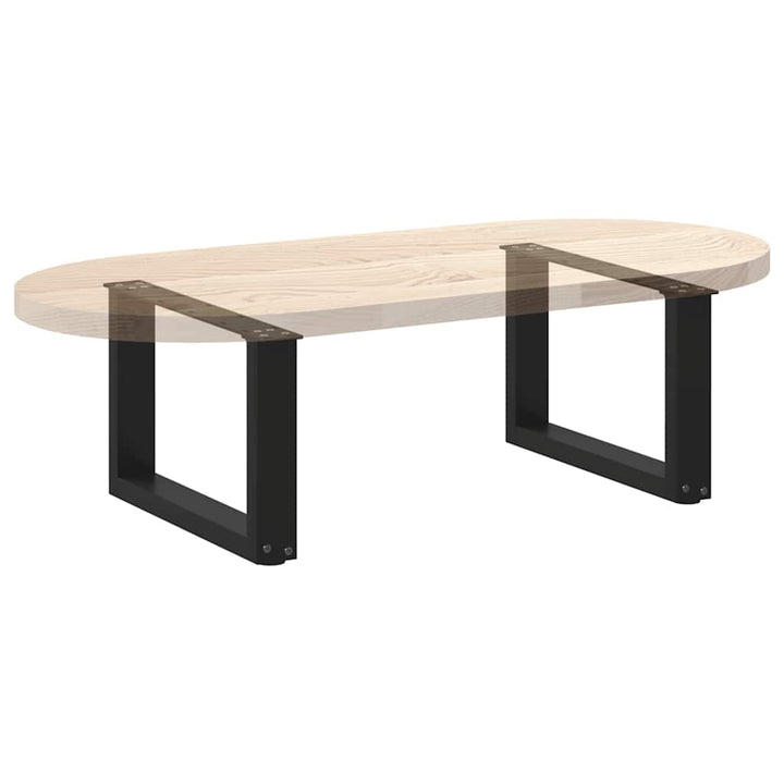 sofabordsben U-formet 2 stk. sort 50x(30-31) cm stål